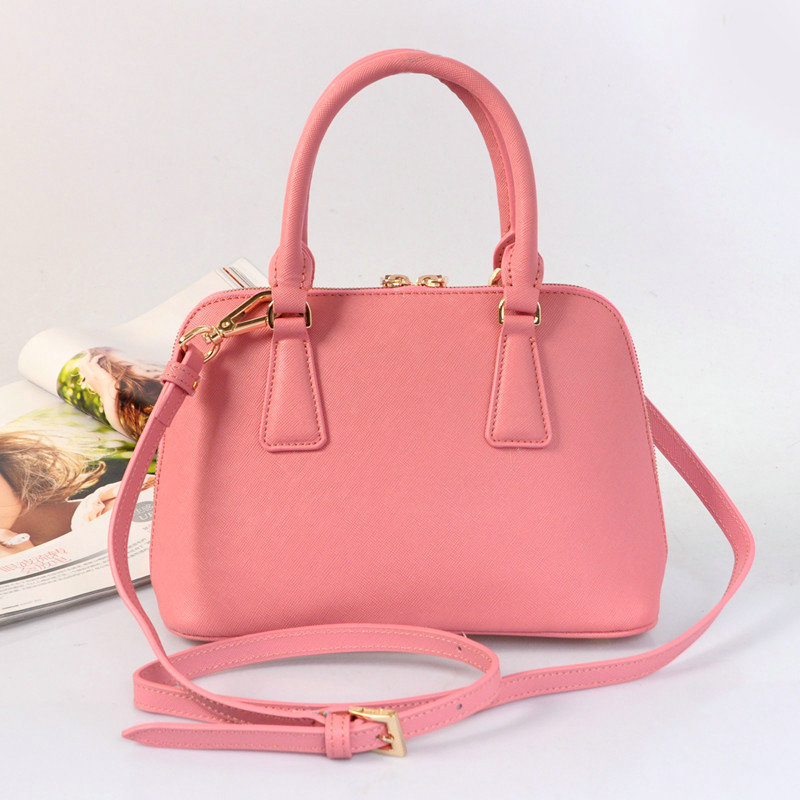 2014 Prada Saffiano Leather mini Two Handle Bag BN0826 light pink for sale - Click Image to Close